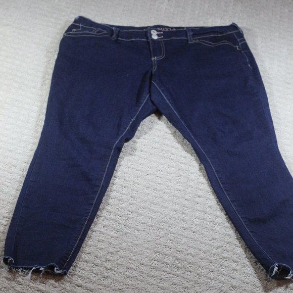 Vanity Size 32x28 Dark Wash Raw Hem Jeans - Picture 1 of 6